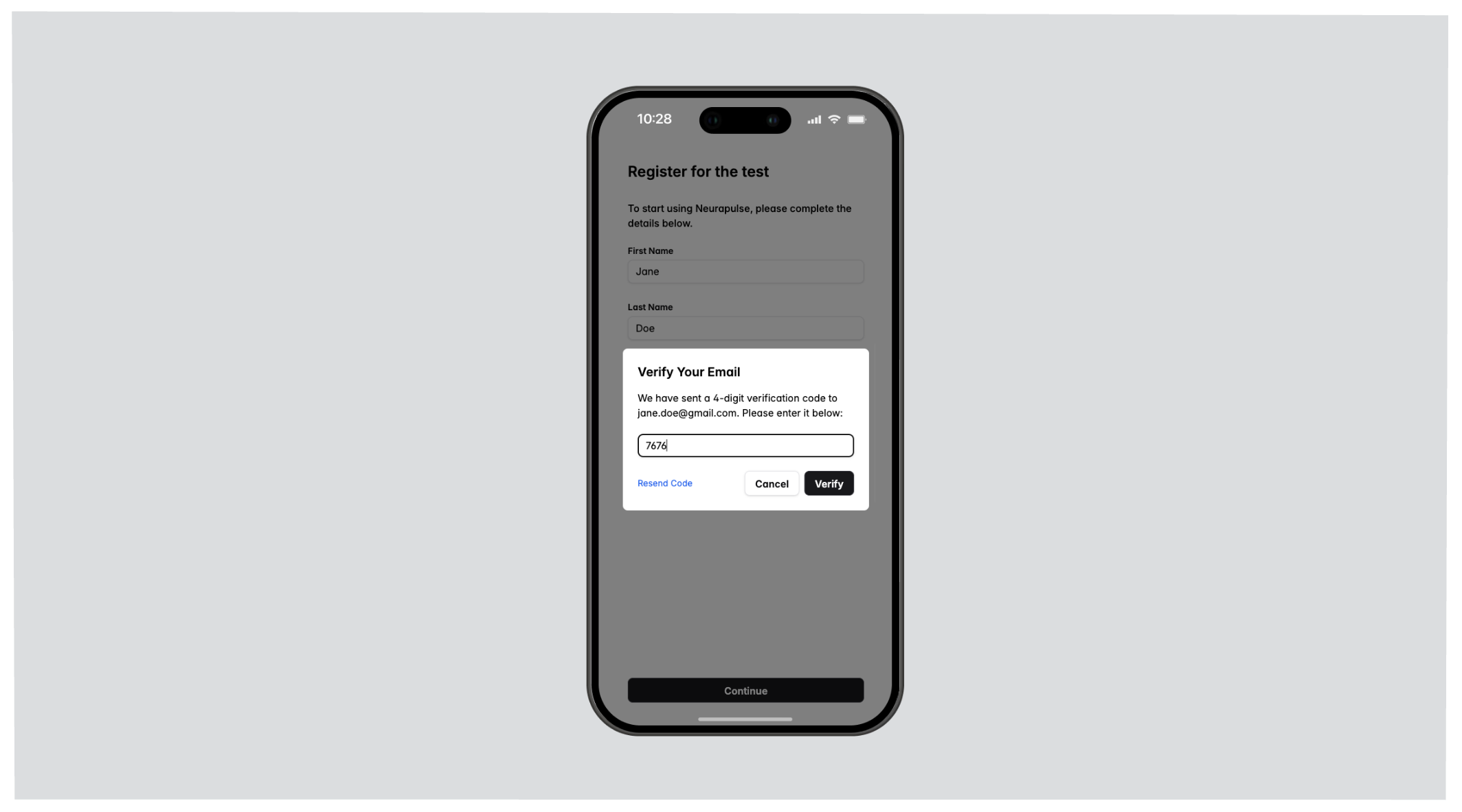 Verify Email Enter Number